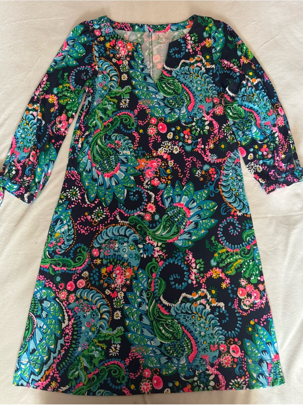 Lilly Pulitzer Cath Tunic Mini Dress/ Take me to the Sea/ paisley print size S - Picture 4 of 10